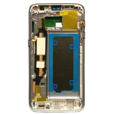 Samsung Galaxy S7 Mid Frame With Adhesive, White
