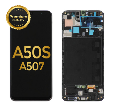 OLED ASSEMBLY WITH FRAME COMPATIBLE FOR SAMSUNG GALAXY A50S (A507 / 2019) (Black)