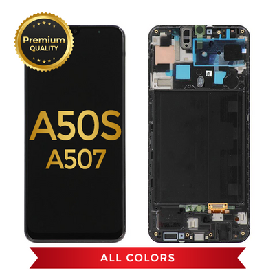 Samsung Galaxy A50s (A507/2019) Replacement Incell LCD Assembly With Frame (Black)