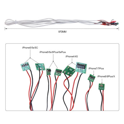 BEST 8 in 1 Professional DC Power Supply Phone Current Test Cable for iPhoneX 8 7 6 Plus 5S 5 4S 4 Repair Tools