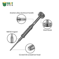 BEST 898 First-class Disassemble 3D Bolt driver For iPhone Samsung Mobile Phone Repair Screwdriver Prevent Skidding