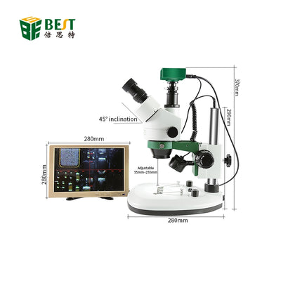 BEST-X6 Video Stereo Trinocular 3D Digital Microscope with Camera