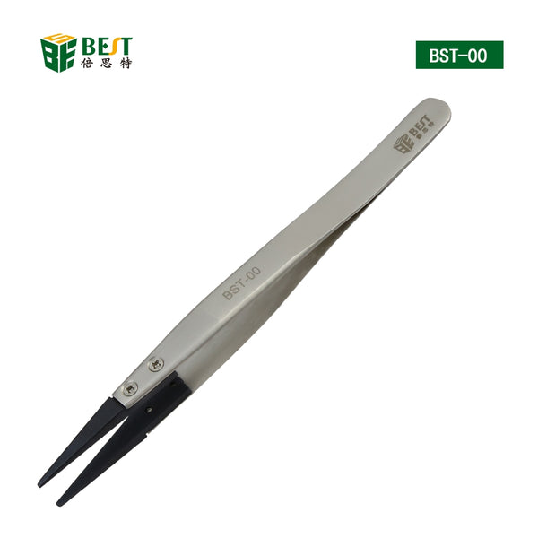 BST-00 Stainless Steel Anti-static tweezers with replaceable fine tip