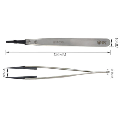 BST-249 Stainless steel Anti-static round tip tweezers with replaceable tip