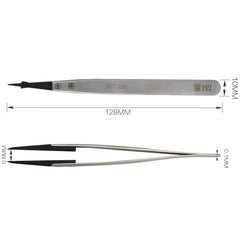 BST-259A Stainless steel Anti-static Fine Point Tweezers with Replaceable Tip