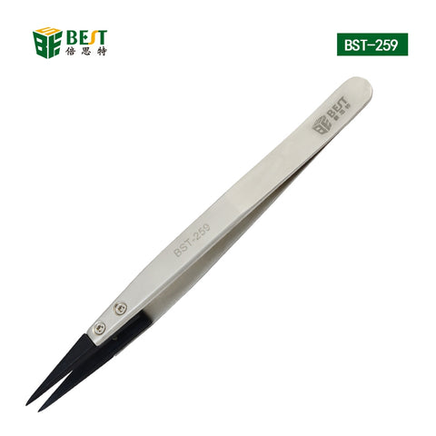 BST-259A Stainless steel Anti-static Fine Point Tweezers with Replaceable Tip