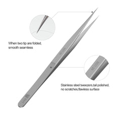 BST-26 Professional Stainless Steel Electronic Pointed Tip Straight Tweezer