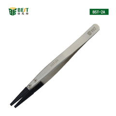 BST-2A Anti-static tweezers with replaceable flat tip