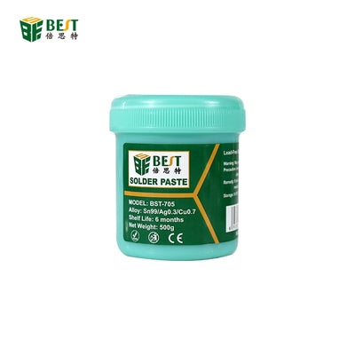 BST-705 500g Strong Adhesive Lead Free Silver With Silver Tin Soldering Flux Welding Solder Paste