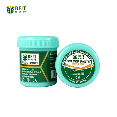 BST-705 500g Strong Adhesive Lead Free Silver With Silver Tin Soldering Flux Welding Solder Paste