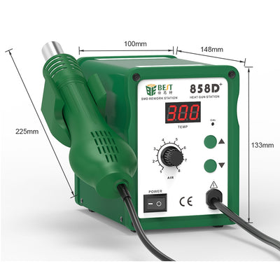 BST-858D+ Factory Direct High Quality Soldering Desoldering Hot Air Gun Rework Station for iPhone/Smartphone Mobile Repair Tool