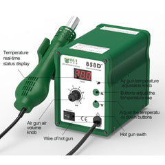 BST-858D+ Factory Direct High Quality Soldering Desoldering Hot Air Gun Rework Station for iPhone/Smartphone Mobile Repair Tool