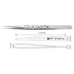 BST-JK11SA Professional Mobile Phone Repair Tweezers Electric Precision Stainless Steel Straight Tine tweezers