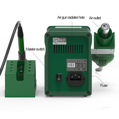 Best 878D 2 in 1 digital display lead-free 110V/220V hot air soldering station