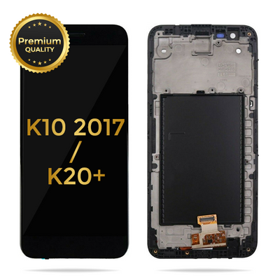 LG K10 2017 / K20 / K20 Plus LCD Display Touch Screen Glass Lens Digitizer Housing Assembly (Black)