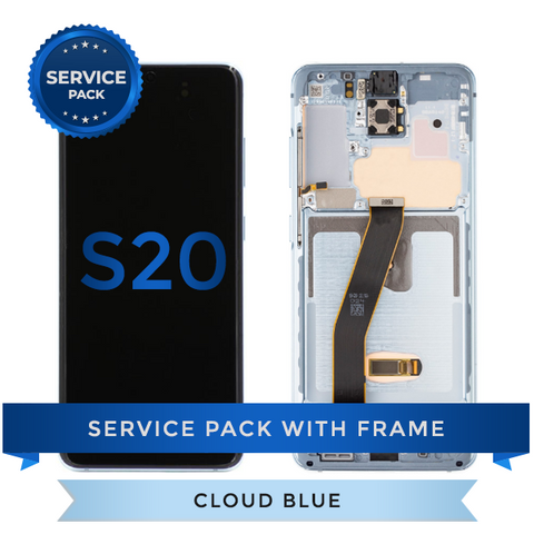 Service Pack - OLED Screen Assembly for Samsung Galaxy S20, Cloud Blue