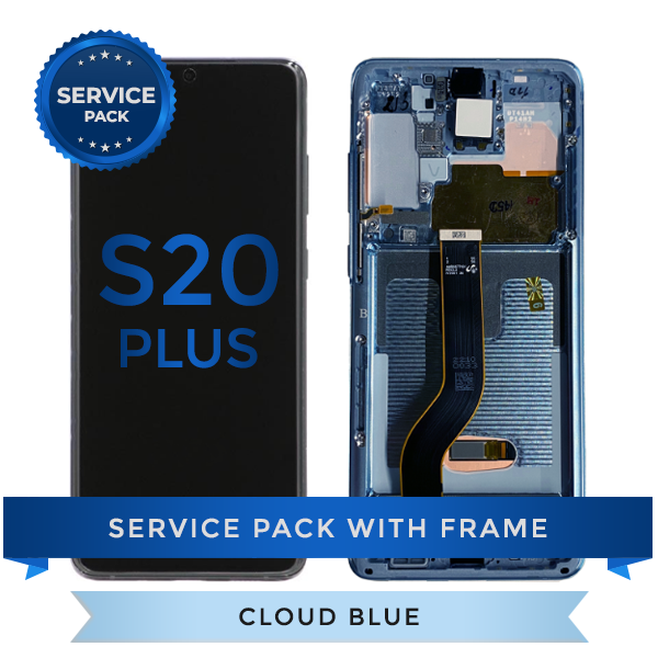 Service Pack - OLED Screen Assembly for Samsung Galaxy S20 Plus, Cloud Blue