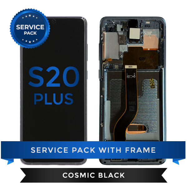 Service Pack - OLED Screen Assembly for Samsung Galaxy S20 Plus, Cosmic Black