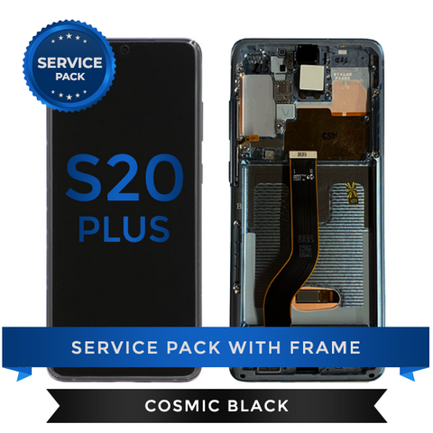 Service Pack - OLED Screen Assembly for Samsung Galaxy S20 Plus, Cosmic Black