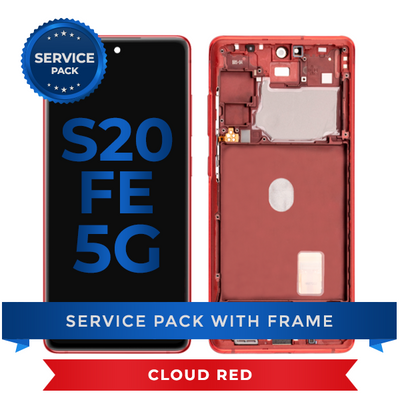 Service Pack - OLED Screen Assembly for Samsung Galaxy S20 FE (Cloud Red)