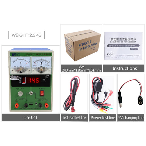 DC regulated power supply for labs 15V 2A repairing power supply BST-1502T