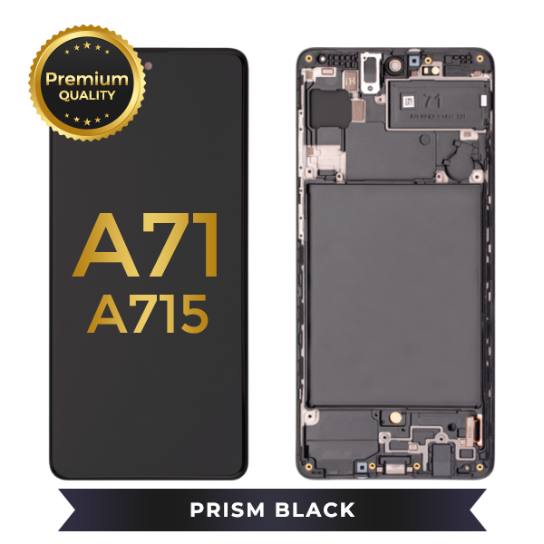 OLED Assembly With Frame For Samsung Galaxy A71 (A715 / 2020) (Prism Black)