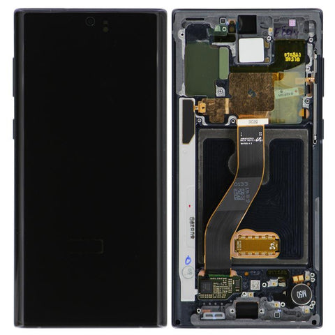 Genuine Samsung Galaxy Note 10 LCD Digitizer display Assembly with front housing, Black