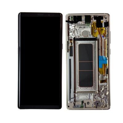 Genuine Samsung Galaxy Note 8 LCD Digitizer Assembly with front housing, Gold