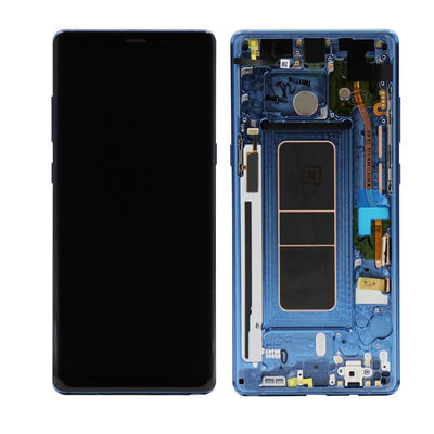 Genuine Samsung Galaxy Note 8 LCD Digitizer Display Assembly with front housing, Blue