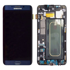 Genuine Samsung Galaxy S6 Edge + Plus LCD Screen & Digitizer Assembly, Blue / Black with Home Button Keypad