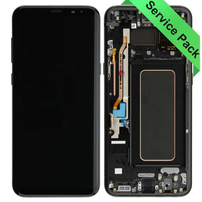 Genuine Samsung Galaxy S8 Plus LCD Digitizer display assembly with front housing, Black