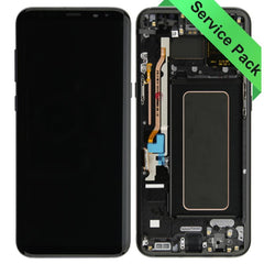 Genuine Samsung Galaxy S8 Plus LCD Digitizer display assembly with front housing, Black