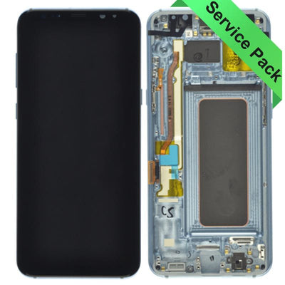 Genuine Samsung Galaxy S8 Plus LCD Digitizer display assembly with front housing, Blue