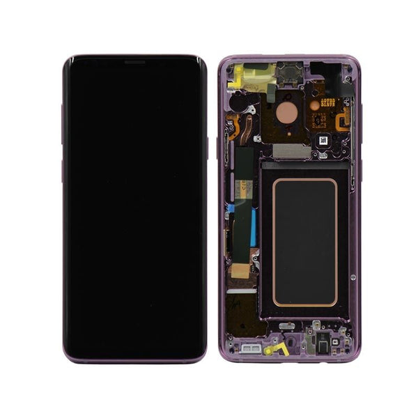 Genuine Samsung Galaxy S9 Plus LCD Digitizer Display assembly with front housing, Purple