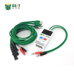 BEST-053 Mobile Phone Repair Tools Power Data Cable for iPhone Samsung DC Power Supply Phone Current Test Cable with 4USB Output