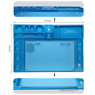 High Temperature Heat-resistant Heat Gun Aluminum Alloy Pad Repair Maintenance Platform Pad BGA Soldering Station Tools