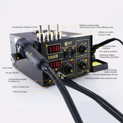 Hot air soldering rework station with digital display BST-702D