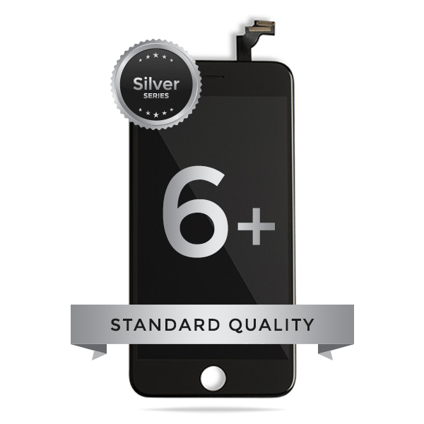 IPhone 6 Plus (ZY BRAND) LCD Digitizer Assembly Silver Series Standard Quality (Black)