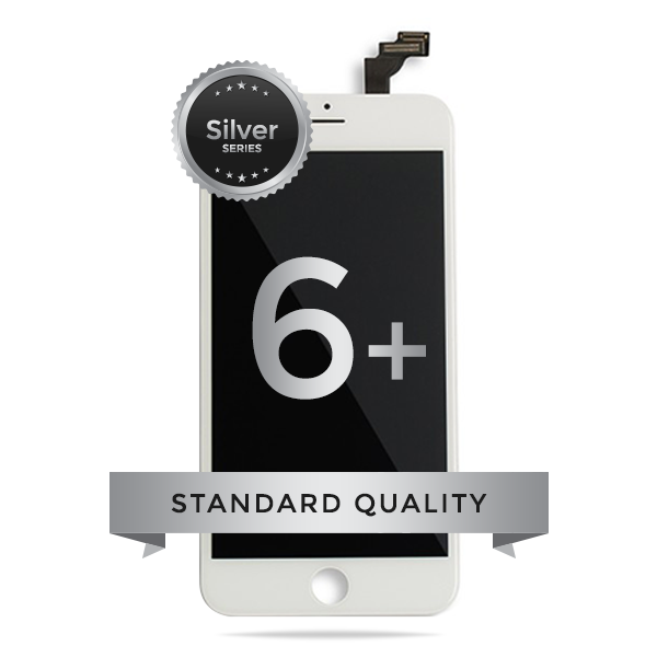 IPhone 6 Plus  (ZY BRAND) LCD Digitizer Assembly Silver Series Standard Quality (White)