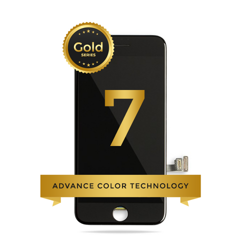 iPhone 7 LCD Digitizer Assembly Gold Series Premium Quality Retail Pack (Black)