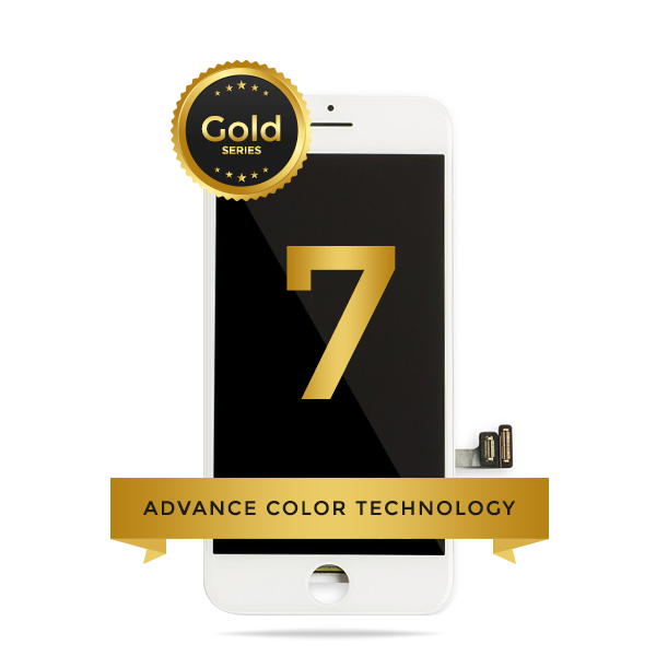 iPhone 7 LCD Digitizer Assembly Gold Series Premium Quality Retail Pack (White)