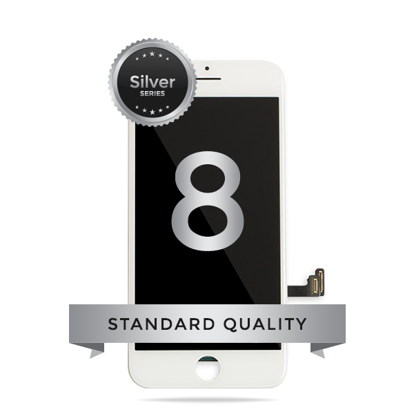 IPhone 8 (ZY BRAND) LCD Digitizer Assembly Silver Series Standard Quality (White)