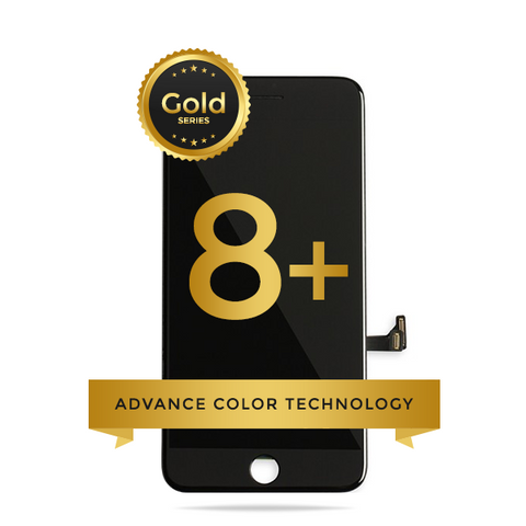 iPhone 8 Plus LCD Digitizer Assembly Gold Series Premium Quality Retail Pack (Black)