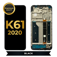 LCD Assembly With Frame For LG K61 (Black)