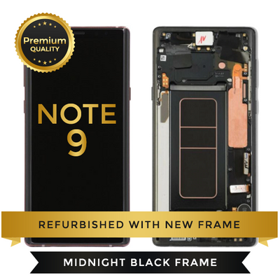 Replacement LCD Digitizer Assembly With Frame, Black For Samsung Galaxy Note 9