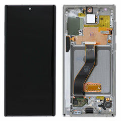 Genuine Samsung Galaxy Note 10 LCD Digitizer display Assembly with front housing, Silver