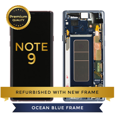 Replacement LCD Digitizer Assembly With Frame, Ocean Blue For Samsung Galaxy Note 9