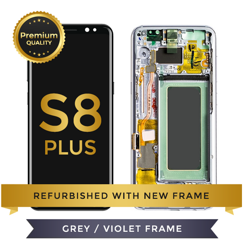 Refurbished Samsung Galaxy S8 Plus LCD Digitizer display assembly with front housing, Grey