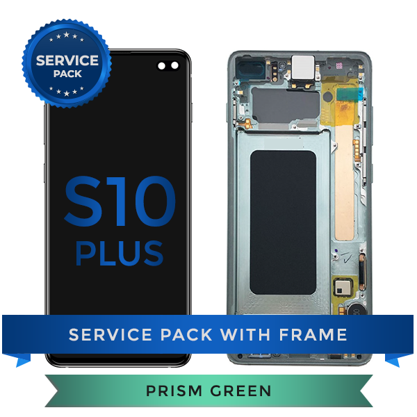 Service Pack - OLED Screen Assembly for Samsung Galaxy S10 Plus, Green