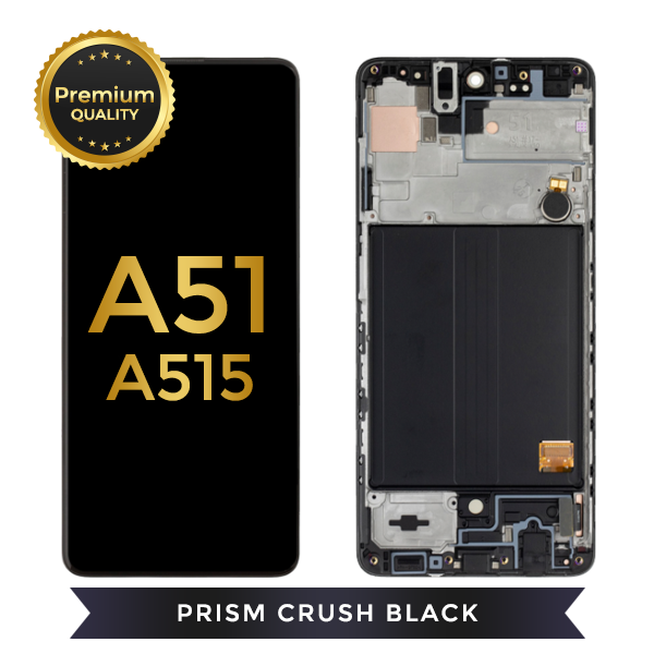 OLED Assembly With Frame For Samsung Galaxy A51 (A515 / 2019) (Prism Crush Black)